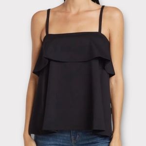 Susana Monaco Women’s Top Blouse XS Ruffle Square Neck Feminine Designer NWT